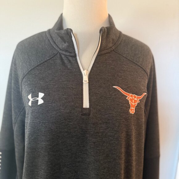 Under Armour Texas Longhorns Quarter Zip Pullover, Men's Size L - Picture 2 of 6